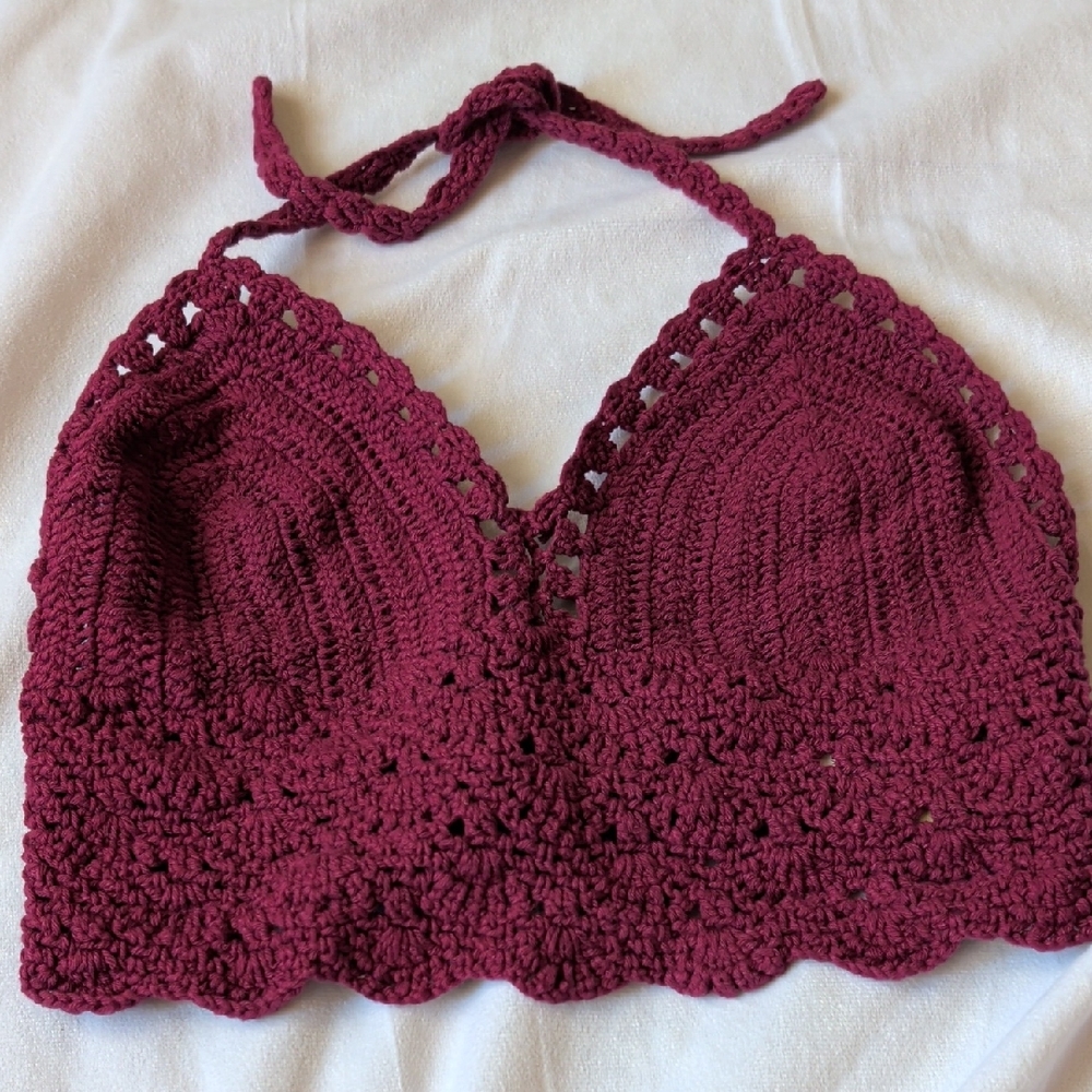 Lahkeys Plum Crochet Bralette Size One Size (Juniors 0-6) Boho, Festival